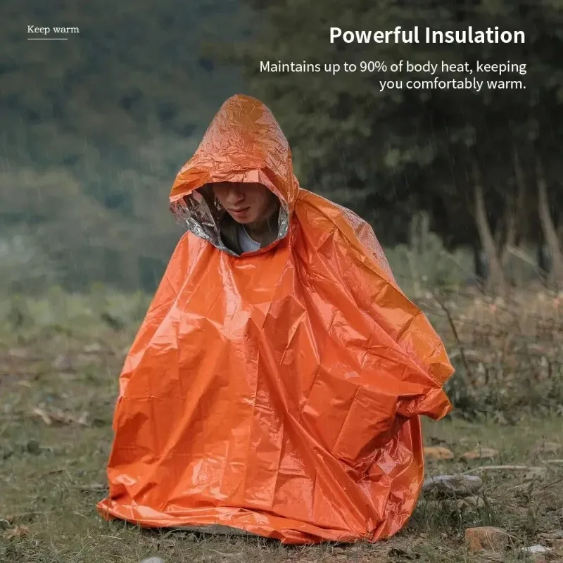 Poncho impermeable térmico de  - Survival Blanket Reflective reseña y precio