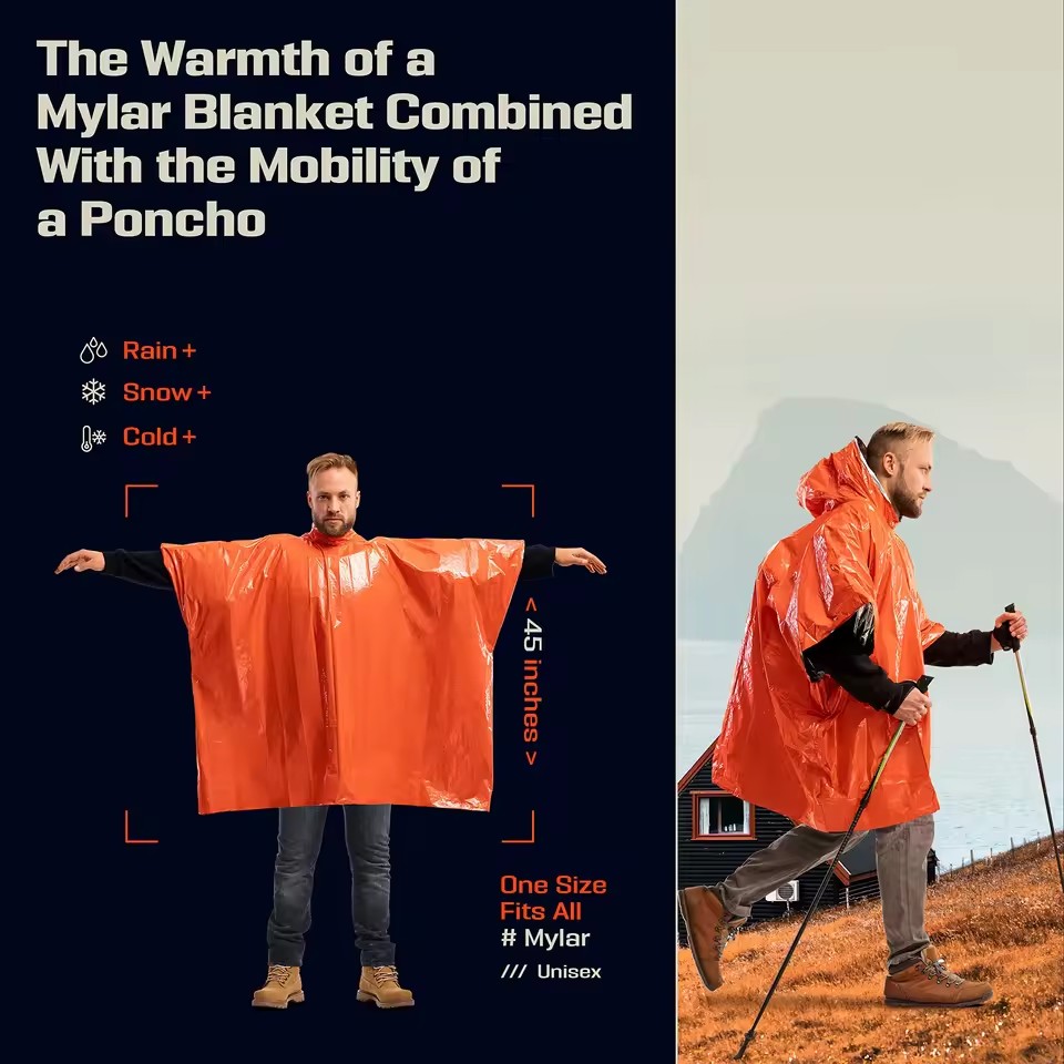 1 unidad/2 unidades: poncho im - Emergency Poncho Rain reseña y precio